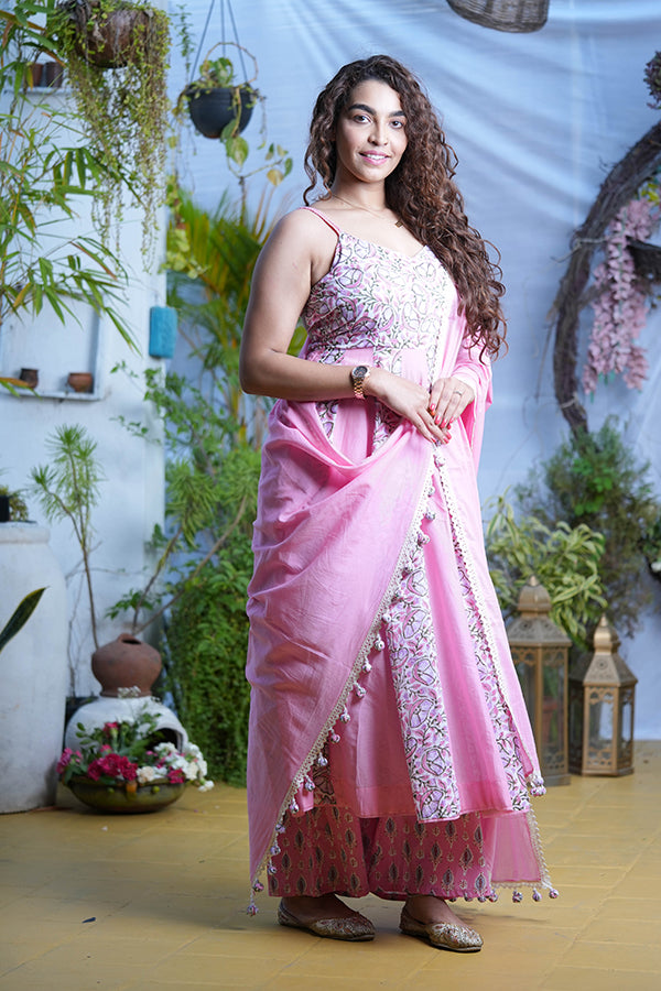 Anarkali Pink Set