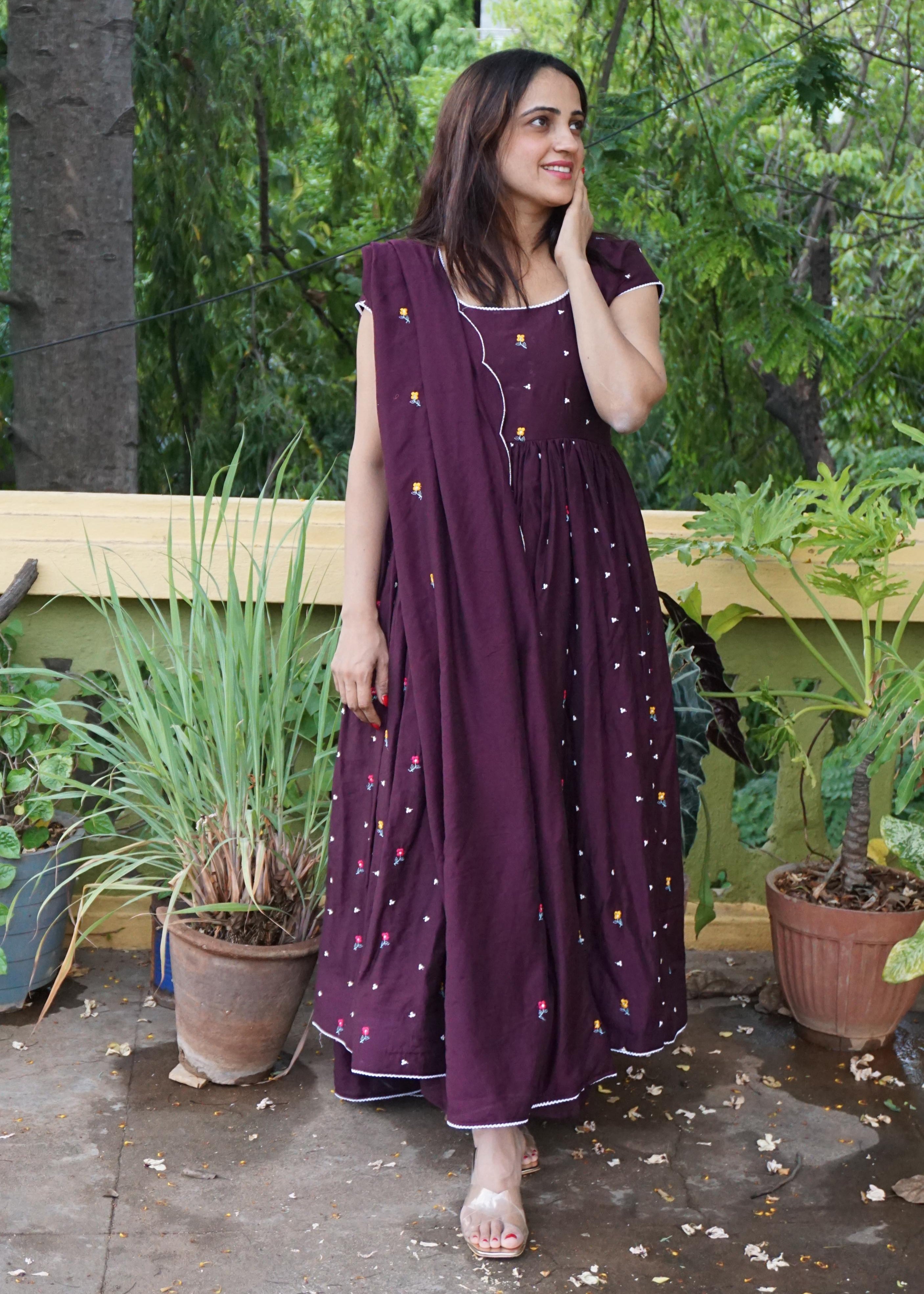 Bahaara Wine Suit