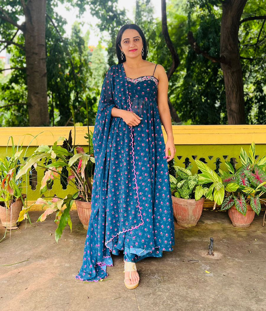 Georgette Flair Kurti