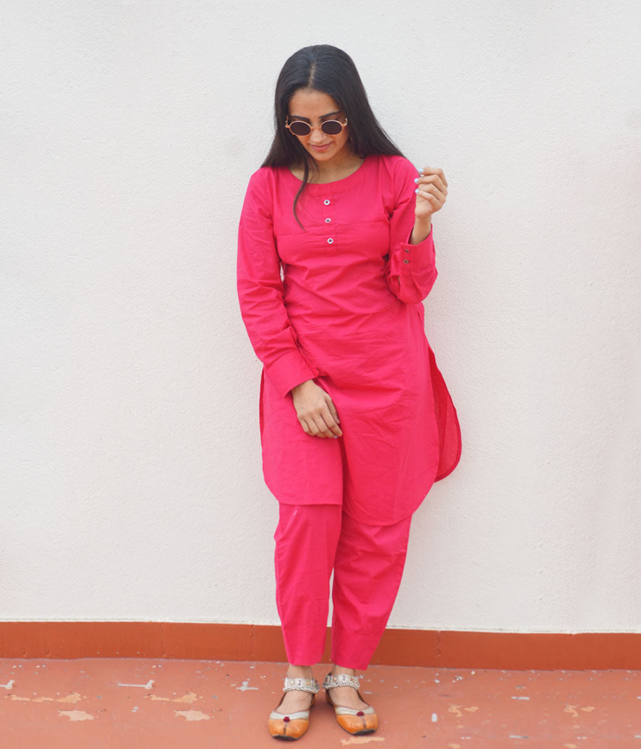 Elegant Mulmul Cotton Kurta Set for Women