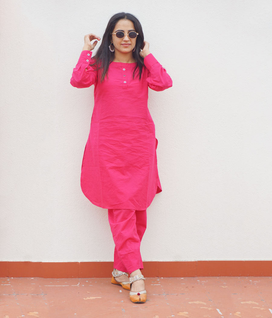 Elegant Mulmul Cotton Kurta Set for Women