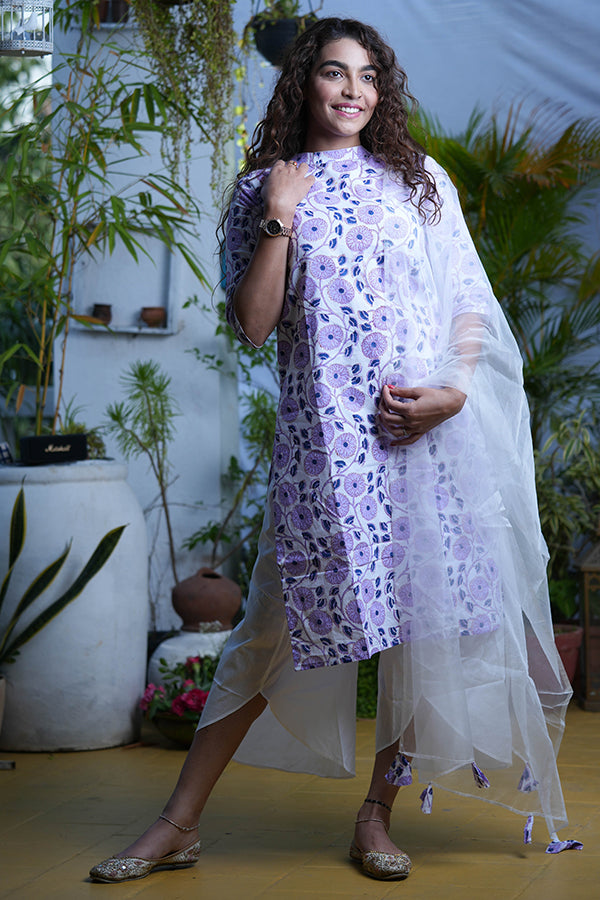 Purple Floral Suit