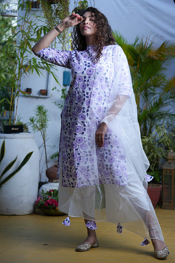 Purple Floral Suit